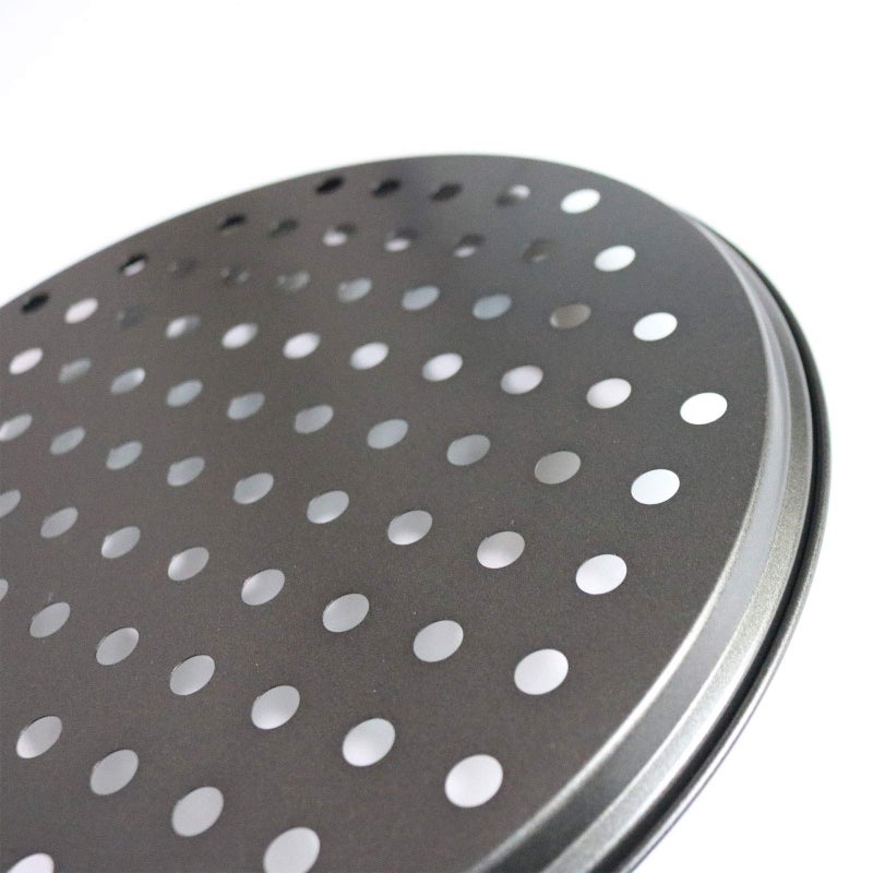 Handook Pizza Pan for Oven, Nonstick Pizza Pans, Carbon Steel Pizza Pan with Holes, Pizza Baking Pan for Oven Baking Supplies, for Home Baking Kitchen Oven Restaurant (12 Inch) - Image 5
